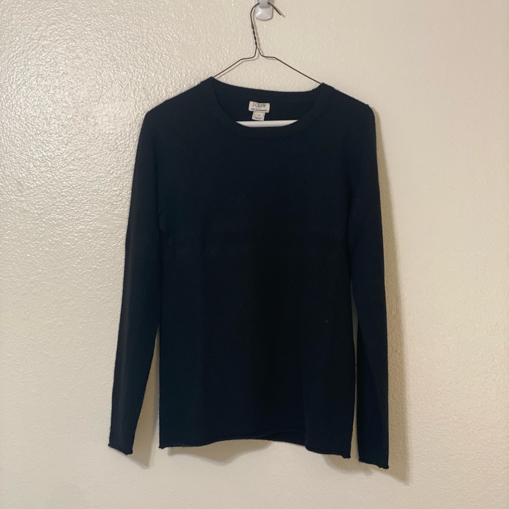 J. Crew Black 100% Cashmere Sweater